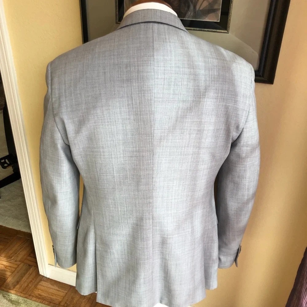 Bar III Wool Blend 2 Button Light Gray Jacket 38R - Picture 9 of 15